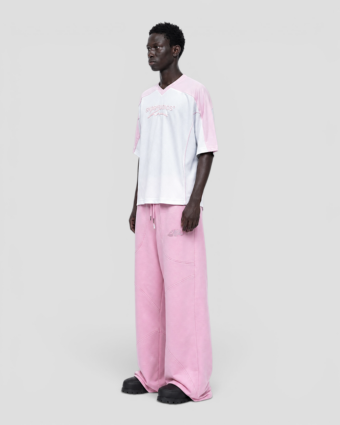 DEMENTE NUMERAL PINK AND WHITE JERSEY