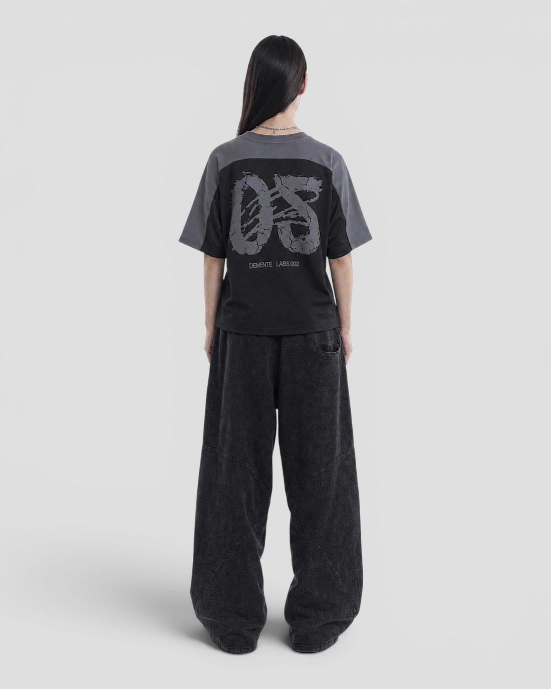 DEMENTE NUMERAL GREY AND BLACK JERSEY