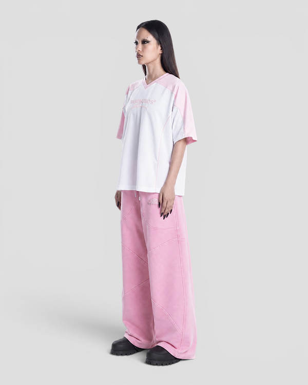 DEMENTE NUMERAL PINK AND WHITE JERSEY