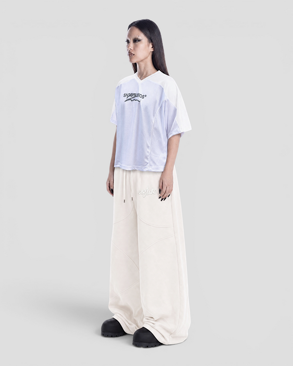 DEMENTE NUMERAL WHITE AND OFFWHITE JERSEY