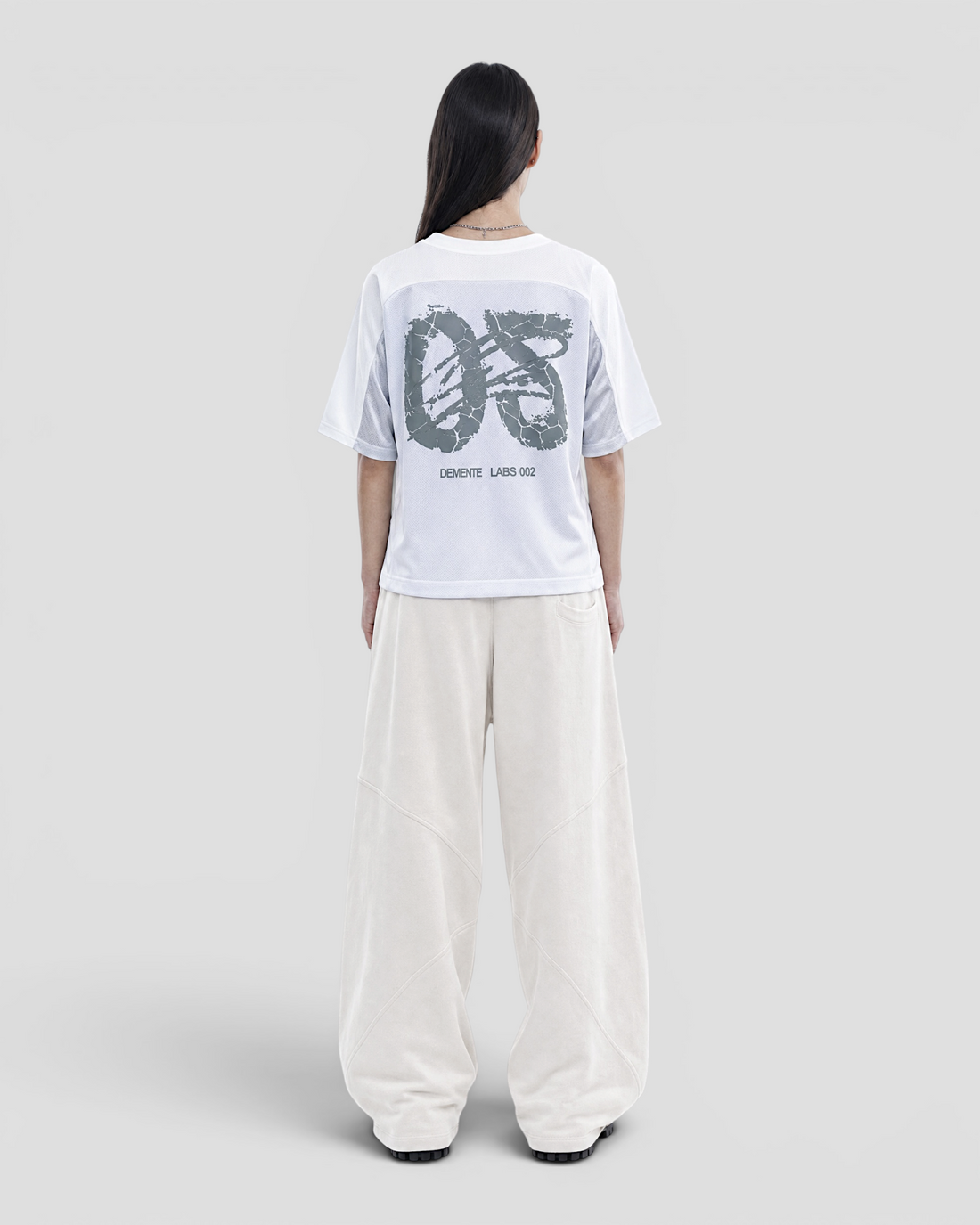 DEMENTE NUMERAL WHITE AND OFFWHITE JERSEY