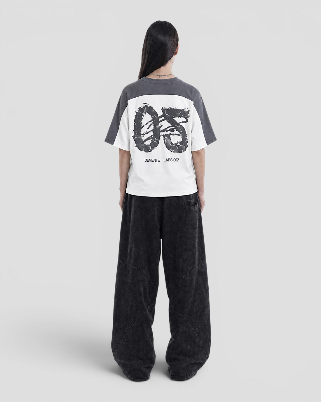 DEMENTE NUMERAL GREY AND WHITE JERSEY