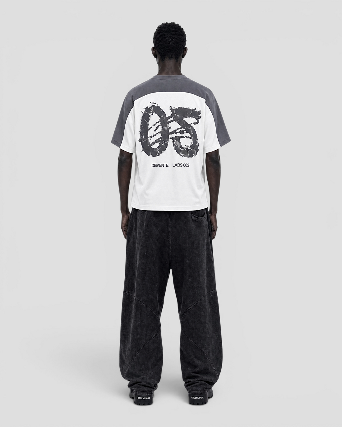 DEMENTE NUMERAL GREY AND WHITE JERSEY