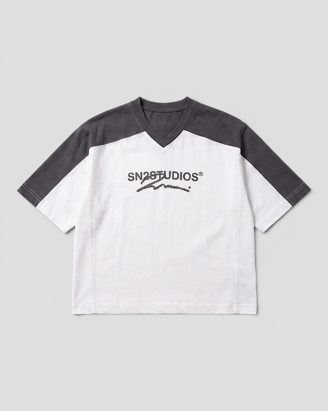 DEMENTE NUMERAL GREY AND WHITE JERSEY