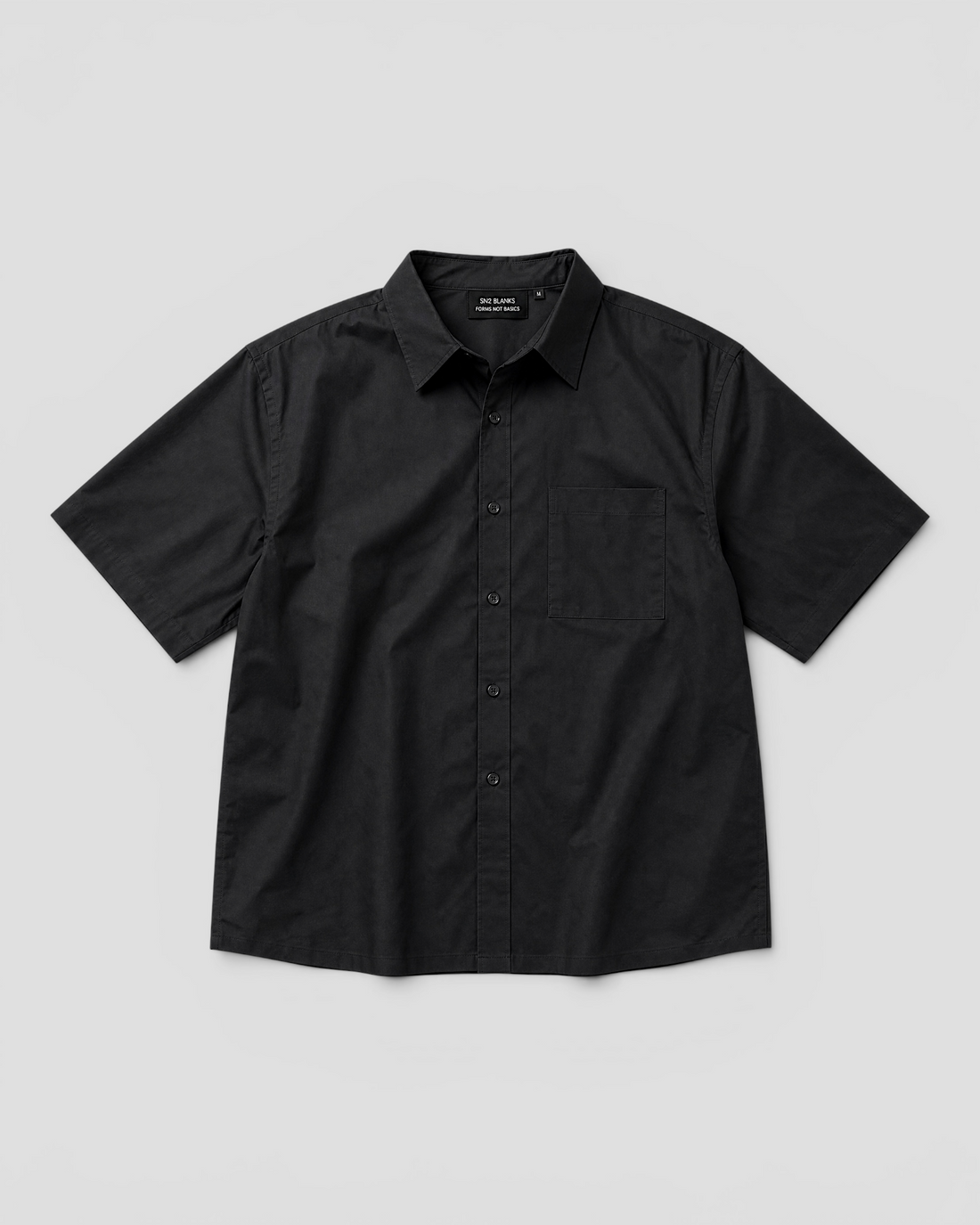 Nate Blank Black Boxy Shirt