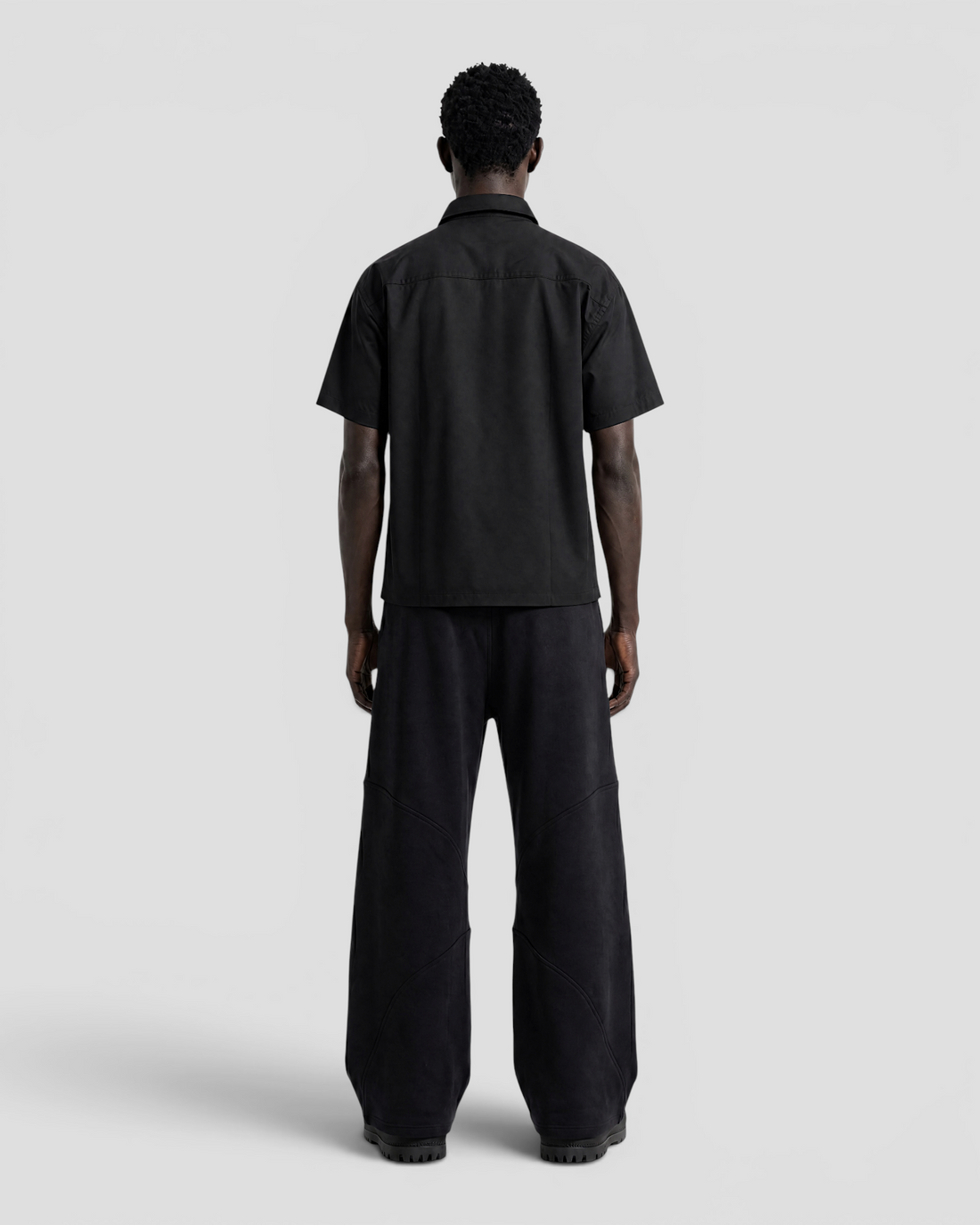 Nate Blank Black Boxy Shirt