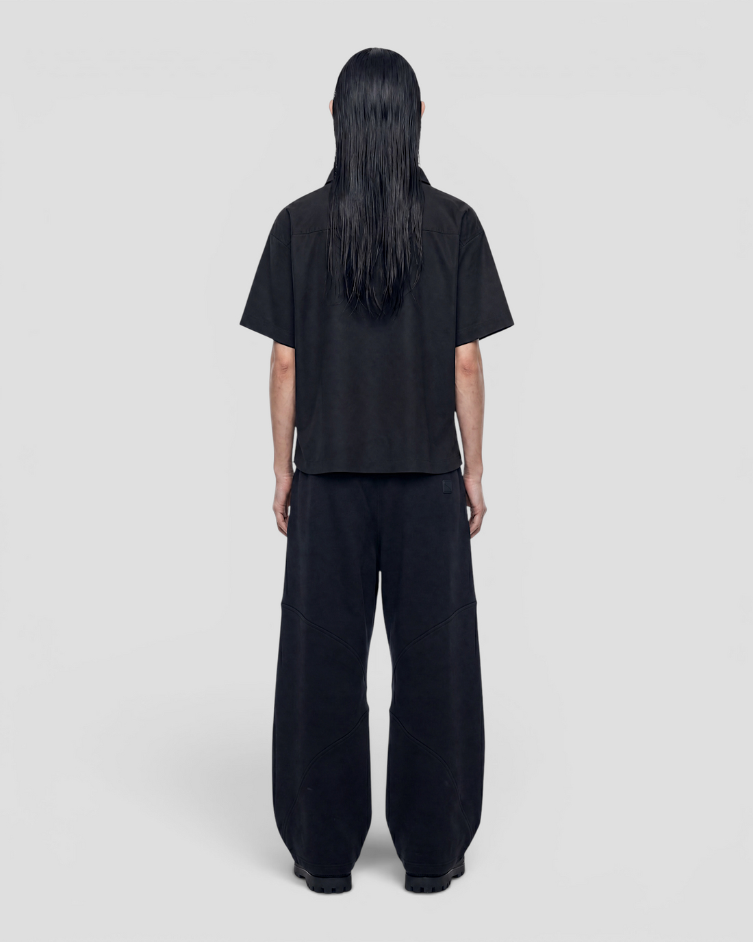 Nate Blank Black Boxy Shirt