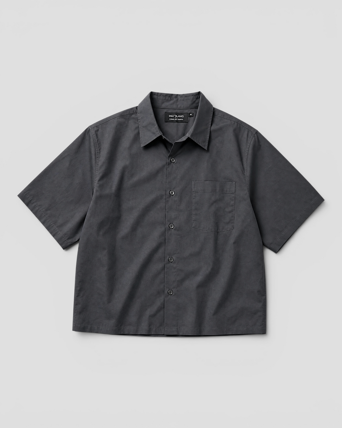 Nate Blank Grey Boxy Shirt