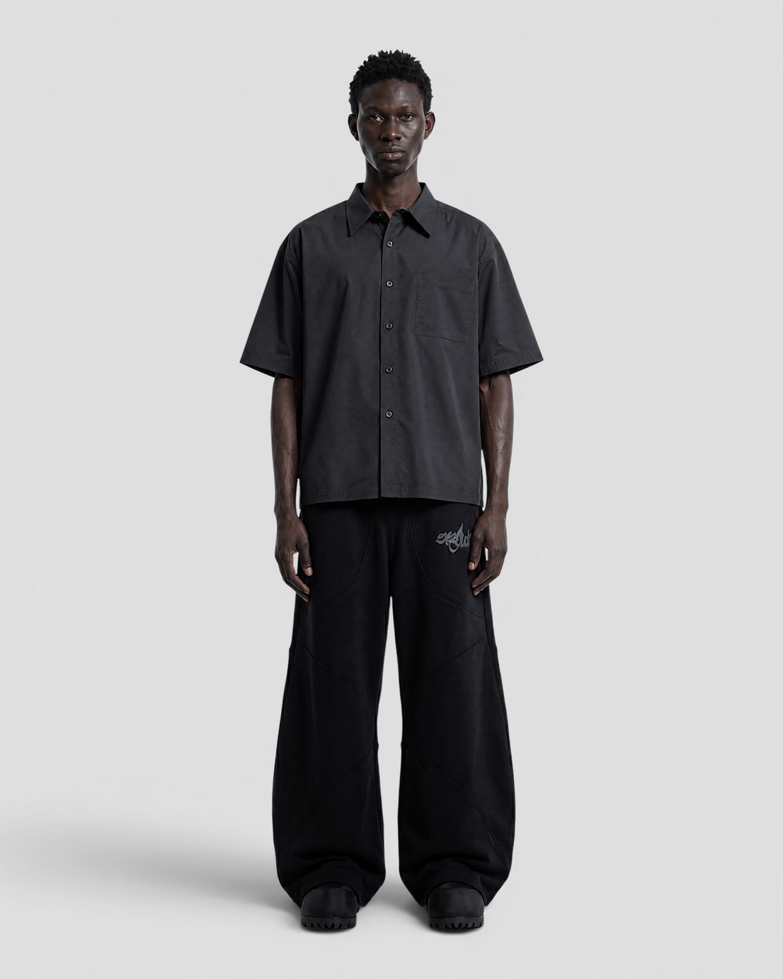 Nate Blank Grey Boxy Shirt