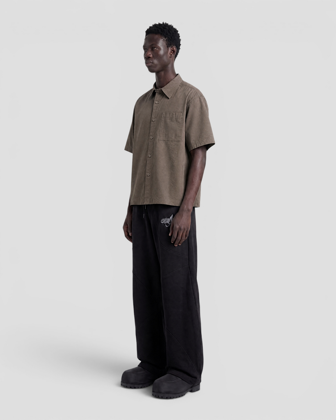 Nate Blank Brown Boxy Shirt