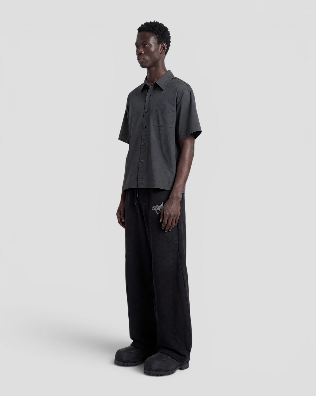 Nate Blank Grey Boxy Shirt