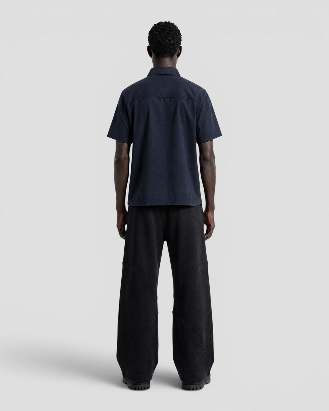 Nate Blank Navy Boxy Shirt