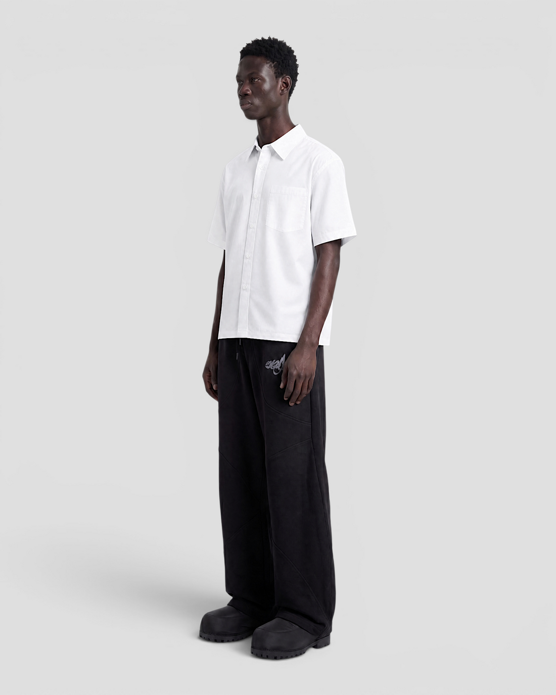 Nate Blank White Boxy Shirt
