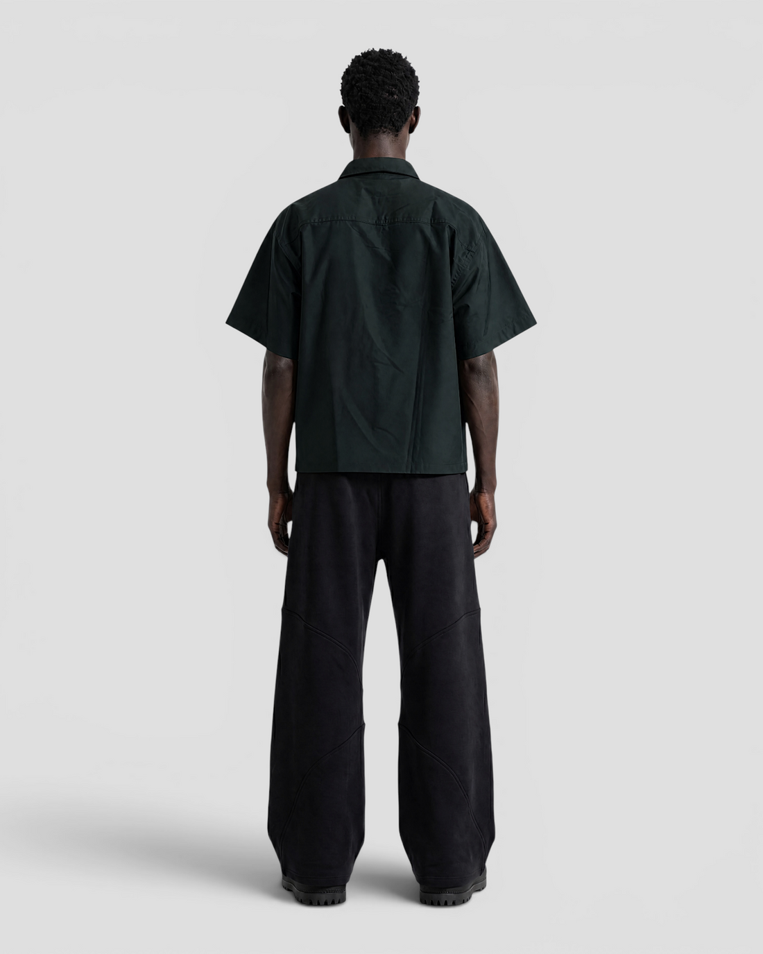 Nate Blank Dark Green Boxy Shirt
