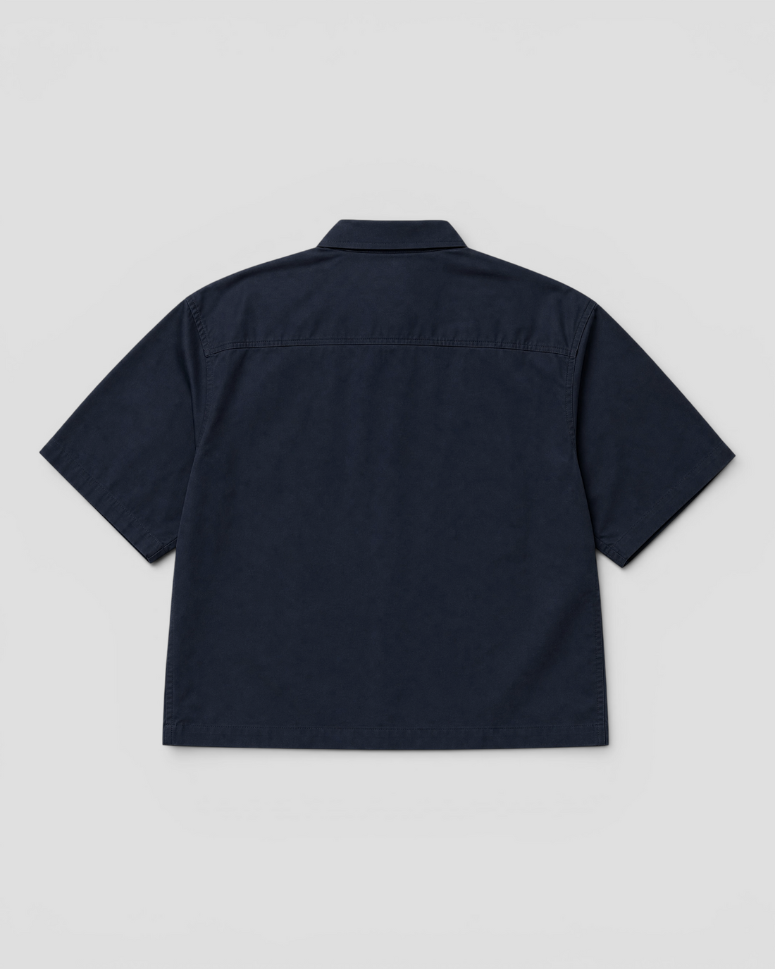 Nate Blank Navy Boxy Shirt