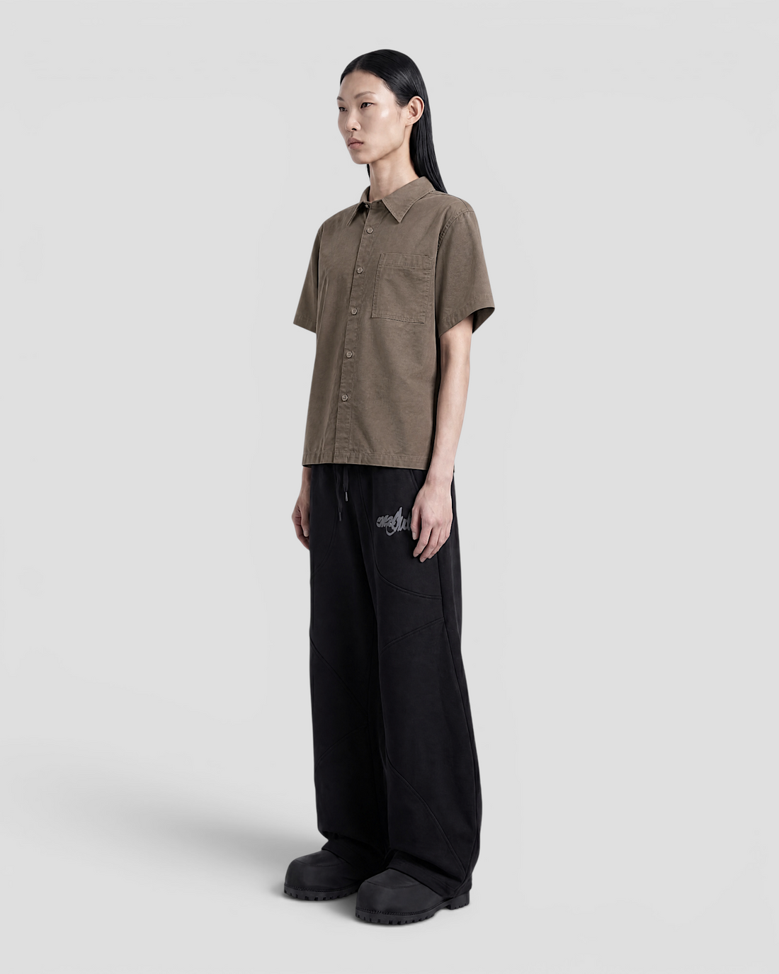 Nate Blank Brown Boxy Shirt