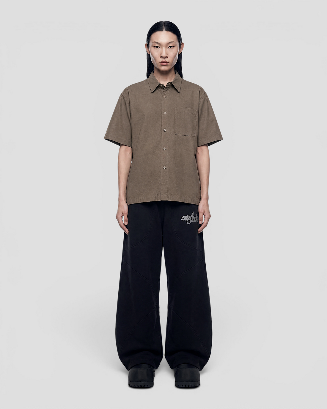 Nate Blank Brown Boxy Shirt