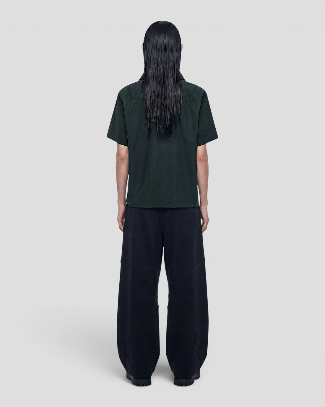Nate Blank Dark Green Boxy Shirt