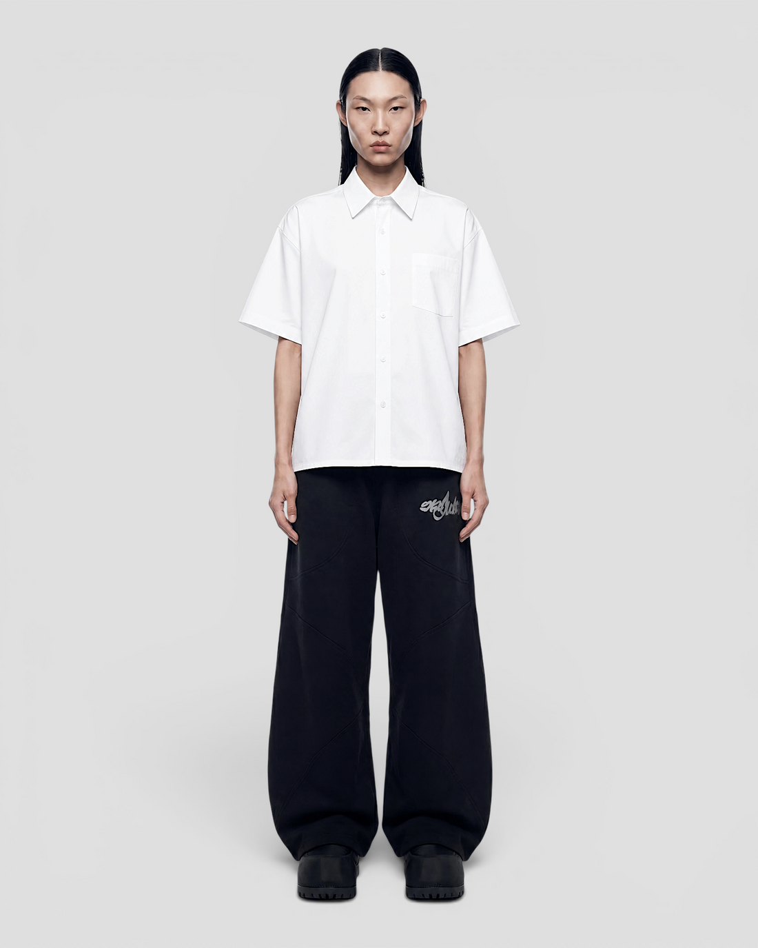 Nate Blank White Boxy Shirt