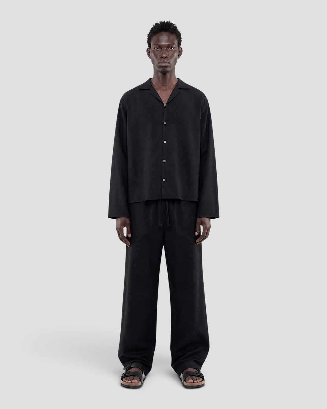 Costa Black Blank Linen Pants