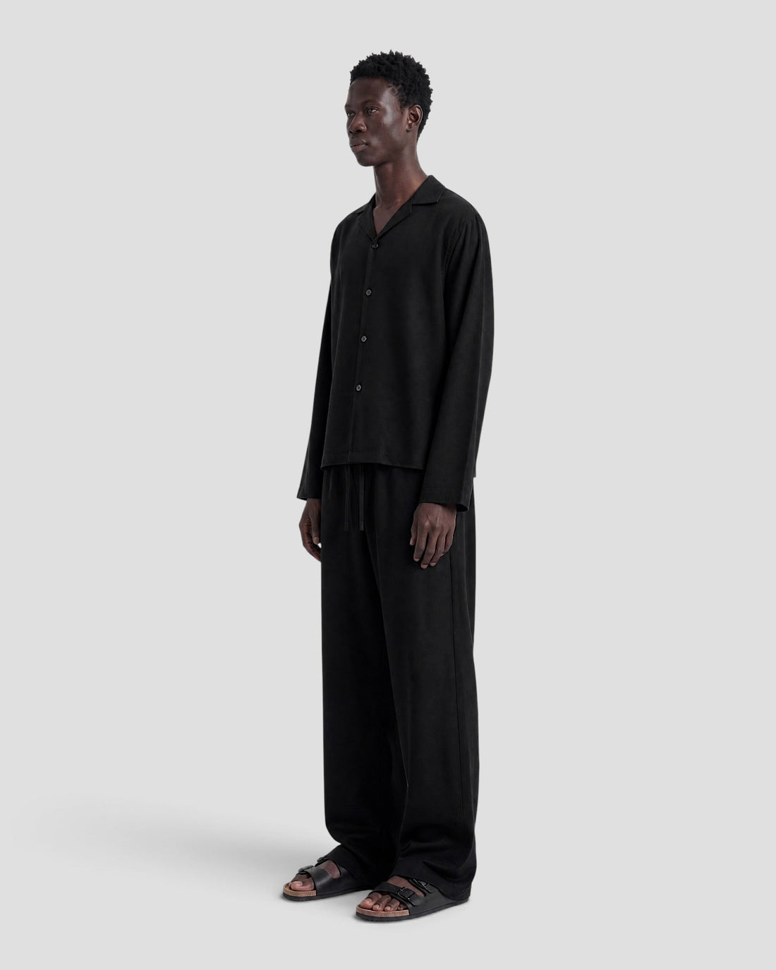 Costa Black Blank Linen Pants