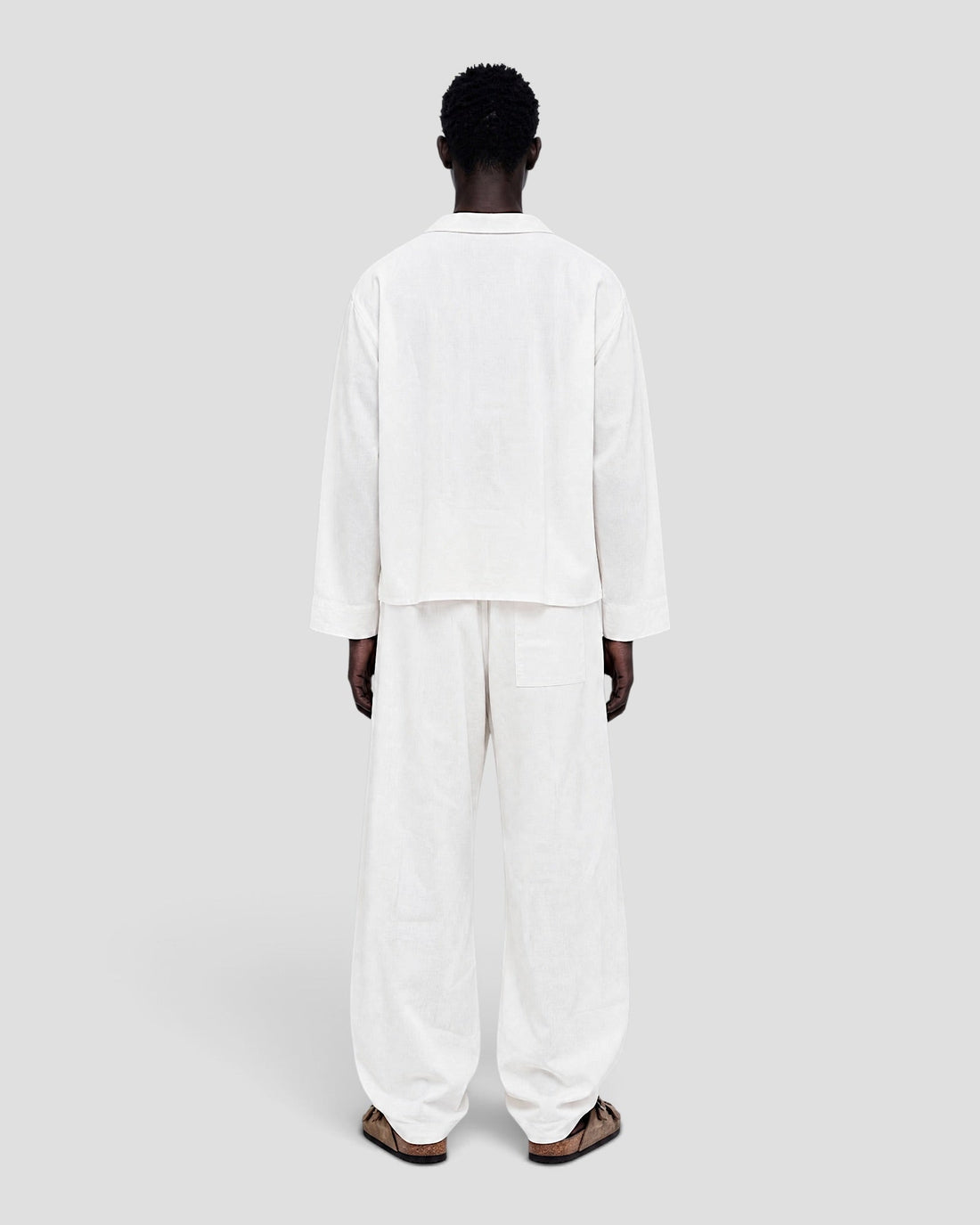 Costa White Blank Linen Pants