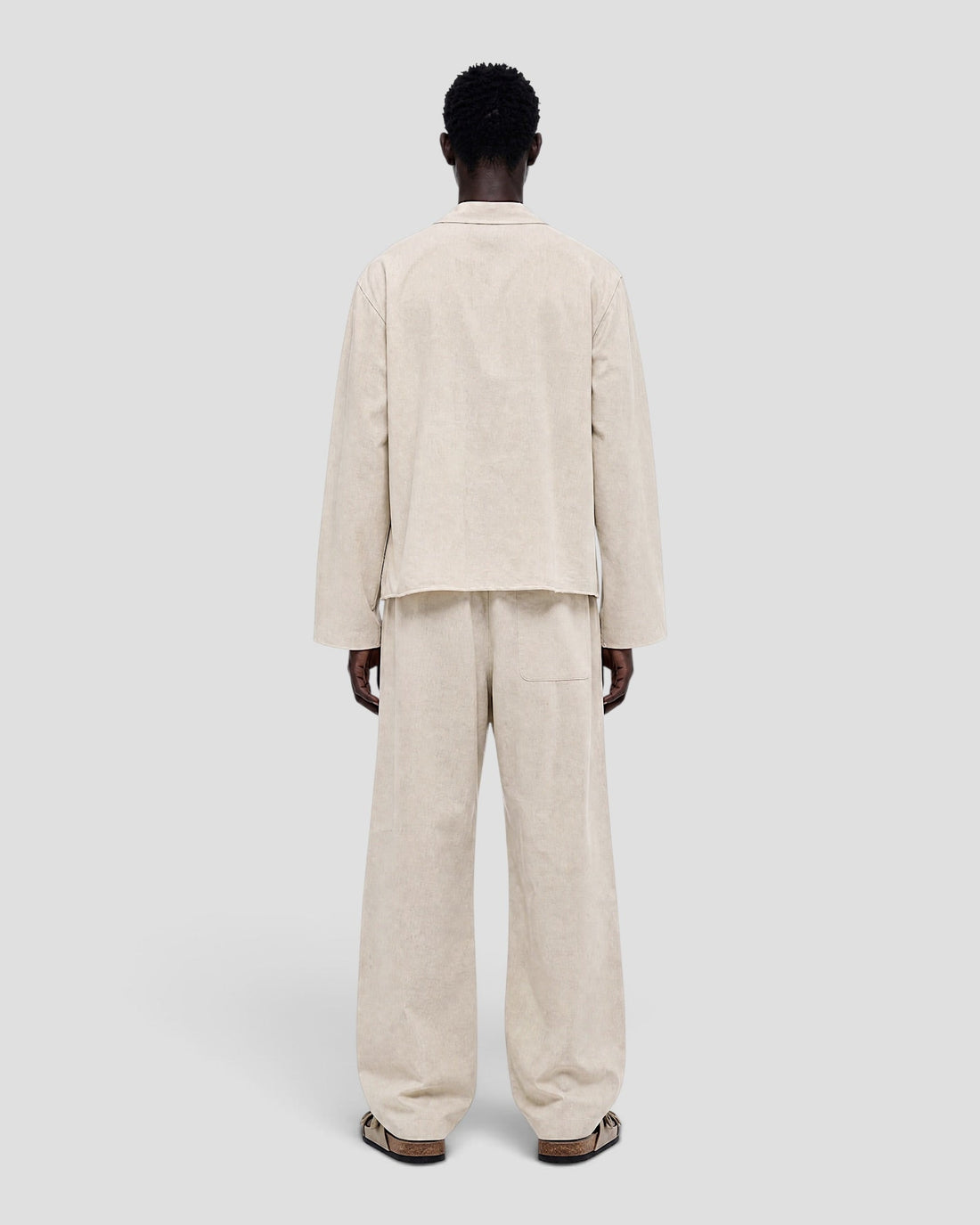 Costa Beige Blank Linen Pants